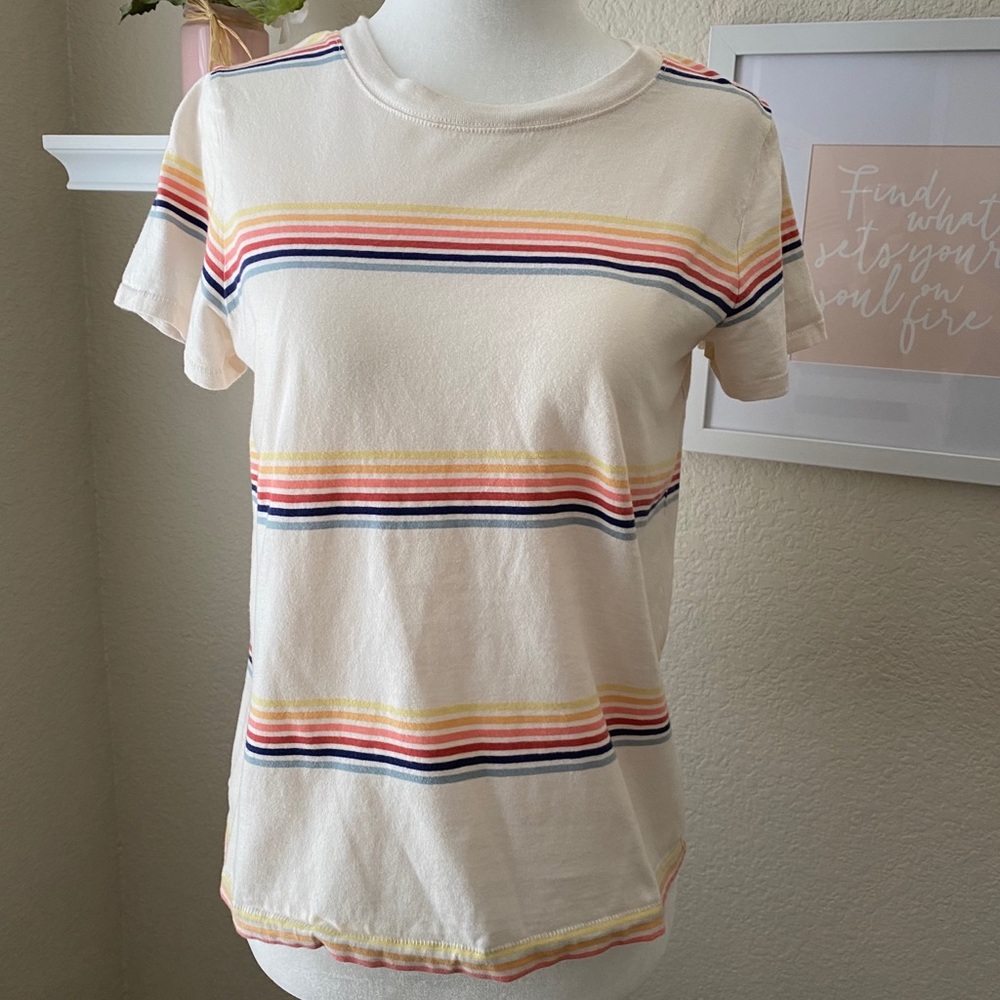 Madewell Rainbow Stripe Tee
